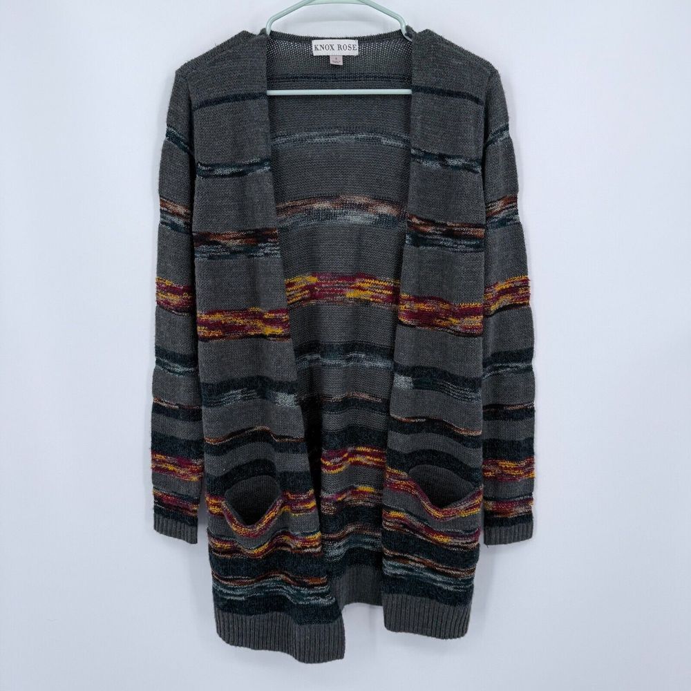 Knox‎ Rose Cardigan Womens Size 10 Open Front Aztec Western Boho Tribal